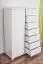 Kommode Kiefer massiv Vollholz weiß lackiert Junco 155 – Abmessung 140 x 90 x 42 cm