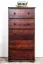 Kommode Kiefer massiv Vollholz Walnussfarben Junco 141 - Abmessungen: 123 x 60 x 42 cm (H x B x T)