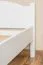 Einzelbett / Gästebett Buche massiv Vollholz weiß 113, inkl. Lattenrost - Abmessung 100 x 200 cm