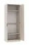 Kleiderschrank | Fafe 21 | Kaschmir / Eiche Cremona  | 2 Türen | 195 x 75 x 54 cm | 1 Kleiderstange | 2 Fächer | Soft Close | reichlich Stauraum