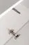 Elegante Wohnwand Kongsvinger 35, Farbe: Eiche Wotan / Weiß Hochglanz - Abmessungen: 150 x 250 x 40 cm (H x B x T), mit drei Türen