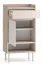 Garderobe Komplett Set | Farbe: Eiche Cremona / Kaschmir | Soft-Close | inkl. Samtpolster | Kommode | Spiegel | Schuhschrank | Garderobe mit sieben Haken