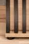 Garderobe Komplett - Set F Angvik, 3-teilig, Farbe: Eiche / Schwarz, ein Garderobenschrank, ein Schuhschrank inkl. Sitzkissen, vier Haken