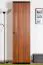 Schrank Mojokerto 20, Farbe: Walnuss / Schwarz - Abmessungen: 194 x 55 x 39 cm (H x B x T)