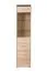 Vitrine Mochis 05, Farbe: Sonoma Eiche hell inklusive 3 Farbeinsätzen - Abmessungen: 200 x 48 x 34 cm (H x B x T), mit 2 Türen und 5 Fächern