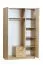 Drehtürenschrank / Kleiderschrank Plata 09, Farbe: Eiche Sonoma - 201 x 120 x 53 cm (H x B x T)