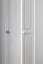 Schmaler Kleiderschrank | 2 Drehtüren | 1 Schublade | 1 Fach | mit Kleiderstange | 65 cm breit | Massivholz | Farbe: Weiß Abbildung