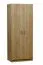 Schmaler 80 cm breiter Kleiderschrank mit 2 Türen | Farbe: Sonoma Eiche Abbildung