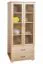 77 cm breiter Kleiderschrank mit 2 Türen, 8 Fächern und 2 Schubladen aus Massiv-Holz | Farbe: Natur | Tiefe: 50 cm Abbildung
