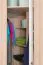 86 cm breiter Kleiderschrank mit 1 Tür | 3 Kleiderstangen | Farbe: Buche Abbildung