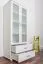Kiefer-Schrank A-Qualität Massivholz Weiß 195x80x50 cm Abbildung