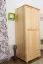 Garderobenschrank Landhaus Kiefer, Farbe: Natur 190x80x60 cm Abbildung