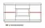 Kommode / Sideboard "Postira" 10, Farbe: Walnuss / Schwarz, teilmassiv - Abmessungen: 82 x 163 x 51 cm (H x B x T)