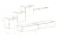 Wohnwand im stylischen Design Balestrand 148, Farbe: Eiche Wotan - Abmessungen: 150 x 330 x 40 cm (H x B x T), mit Push-to-open Funktion