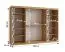 Schiebetürenschrank | dekorative Spiegeltür | Farbe: Weiß Matt | 2 Kleiderstangen | Kleiderschrank | 10 Fächer | 250 x 62 x 200 cm | Langlebig und Widerstandsfähig