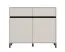 Kommode | 2 Drehtüren | Farbe: Kaschmir | 4 Fächer | Maße: 106 x 40 x 90 cm | ABS-Kanten | modernes Design | Beine: Schwarz | 2 Schubladen