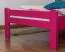 Einzelbett/ Gästebett "Easy Premium Line" K4, 120 x 200 cm Buche Vollholz massiv rosa lackiert