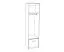 Kinderzimmer - Schrank Koa 01, Farbe: Eiche / Violett - Abmessungen: 203 x 50 x 52 cm (H x B x T)