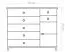 Schuhschrank Kiefer Holz massiv, Farbe: Natur 80x90x40 cm