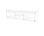 TV-Unterschrank Colmenar 03, Farbe: Eiche grau / Weiß Glanz - Abmessungen: 46 x 180 x 40 cm (H x B x T)