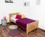 Kinderbett 90 x 200 cm | Massivholz: Buche | Natur Lackiert Abbildung