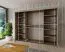 Schiebetürenschrank / Kleiderschrank Bisaurin 6B mit Spiegel, Farbe: Eiche Sonoma - Abmessungen: 200 x 250 x 62 cm ( H x B x T)