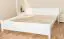 Doppelbett / Gästebett Kiefer massiv Vollholz weiß 77, inkl. Lattenrost - 180 x 200 cm (B x L)