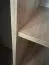 Eichenfarbener Kleiderschrank Tharo mit Schiebetüren, 235,2 x 120 x 45 cm, auch für Wohnzimmer geeignet, Anti Staubbürsten, schwarze Metallgriffe