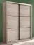 Schiebetürenschrank / Kleiderschrank Panevo 01, Farbe: Eiche Grau, sechs Fächer, eine Kleiderstange, Maße: 215,5 x 60 x 166 cm, für Schlafzimmer