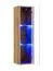 Hängevitrine Fardalen 20, Farbe: Eiche Wotan - Abmessungen: 120 x 30 x 30 cm (H x B x T), mit LED-Beleuchtung