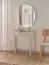 Spiegel mit kippbare Seiten | Farbe: Beige | Durchmesser: 80 cm | Theaterspiegel | Rund