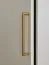 Falttür / Kleiderschrank | Farbe: Weiß | 2 Türen | Griffe: Gold | 3 Schubladen | 143 x 60 x 240 cm | 10 Fächer | inkl. LED-Beleuchtung mit Sensor
