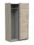 Kleiderschrank mit Schiebetüren Liganga 01, hochwertige Materialien, Farbe: Eiche Sonoma, Maße: 203 x 117 x 60 cm, zwei Kleiderstangen, zwei Fächer