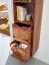 Wandregal aus Sheesham Massivholz, Farbe: Sheesham - Abmesungen: 150 x 35 x 30 cm (H x B x T)