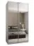 Kleiderschrank / Schiebetürenschrank | ABS Kantenschutz | 2 Kleiderstangen | 245,5 x 140 x 64 cm | 2 Schiebetüren |Farbe: Weiß | Spiegel | Soft-Close