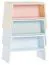 Kinderhocker Irlin 04, Farbe: Weiß / Blau - Abmessungen: 31 x 46 x 25 cm (H x B x T)