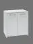 Unterschrank Cerri 05, Farbe: Weiß - 60 x 56 x 30 cm (H x B x T)