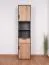 Jugendzimmer Schrank Sprimont 05, Farbe: Grau / Eiche - Abmessungen: 195 x 45 x 40 cm (H x B x T)