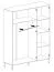 Moderner Kleiderschrank Authie 01, Mintgrün, 195 x 150 x 50 cm, mit 5 Fächern und 1 Kleiderstange, ABS-Kanten, robust und langlebig