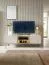Eleganter TV-Unterschrank mit Push-to-open Funktion, in Kaschmir, 56 x 154 x 39 cm, mit 3 Türen und 4 Fächern, inkl. LED-Beleuchtung, ABS-Kanten