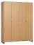 Kleiderschrank Patitas 15, Farbe: Eiche - Abmessungen: 239 x 185 x 57 cm (H x B x T)