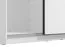 Neutraler Kleiderschrank / Schiebetürenschrank Kule 03, Farbe: Weiß, sechs Fächer, eine Kleiderstange, Maße: 210 x 179 x 62,5 cm, für Schlafzimmer