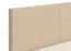 Doppelbett | gepolstertes Kopfteil | Farbe: Eiche light Port / Beige | ABS-Kanten | Liegefläche: 160 x 200 cm | Beine: Schwarz