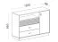 Kommode mit modernen Design Niel 07, Farbe: Eiche / Anthrazit - Abmessungen: 85 x 120 x 40 cm (H x B x T)