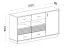 Sideboard mit genügend Stauraum Niel 08, Farbe: Eiche / Anthrazit - Abmessungen: 85 x 155 x 40 cm (H x B x T)