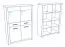 Vitrine Torrelavega 03, Farbe: Eiche Artisan / Hellgrau - Abmessungen: 150 x 109 x 42 cm (H x B x T)
