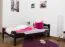 Bett Buche massiv 120 x 200 cm Schokobraun