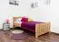 Kinderbett / Jugendbett Buche massiv Vollholz natur 107, inkl. Lattenrost - Abmessung 90 x 200 cm (B x L)