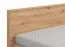 Schlafzimmer Komplett - Set A Brus, 4-teilig, Farbe: Eiche Artisan / Weiß, ein Doppelbett, zwei Nachtkommoden, ein Kleiderschrank und eine Kommode