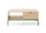 Couchtisch | Farbe: Eiche Vicenza | 1 Schubladen | geriffelte Front | 1 Ablagefach | Maße: 104 x 68 x 46 cm | ABS-Kanten | Griffe & Beine: Schwarz